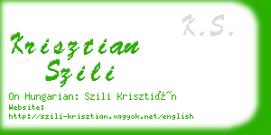 krisztian szili business card